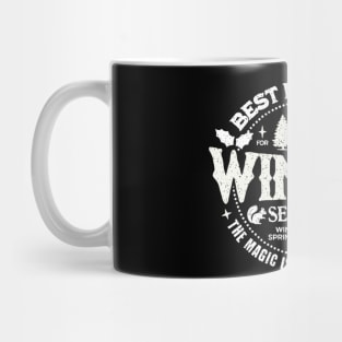 "Winter Whispers" - Cozy Seasonal Sentiment Design Mug